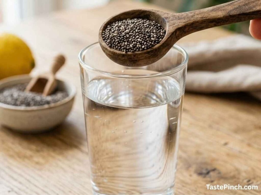 Chia Water for Weight Loss Work, putting seeds